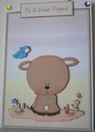 Deer Card Front by Ruth Murphy