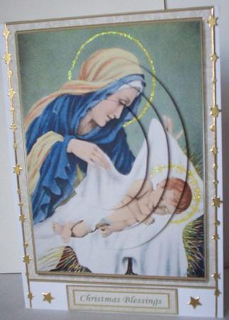 Christmas Blessings Oval Pyramid by Ruth Murphy