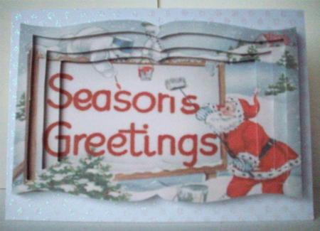 Seasons Greetings Tunnel Book Sheet by Ruth Murphy