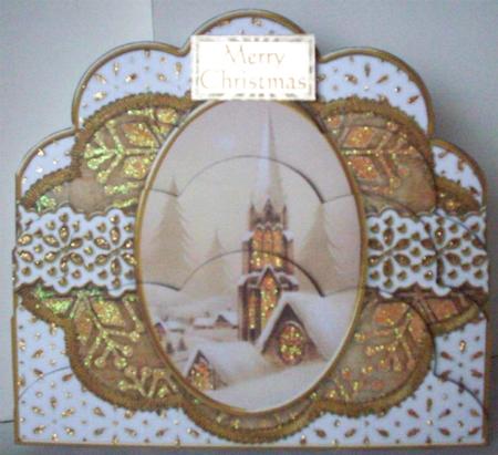 Snow Steeple Bronze Anglaise Scallop Bottom Stacker by Ruth Murphy