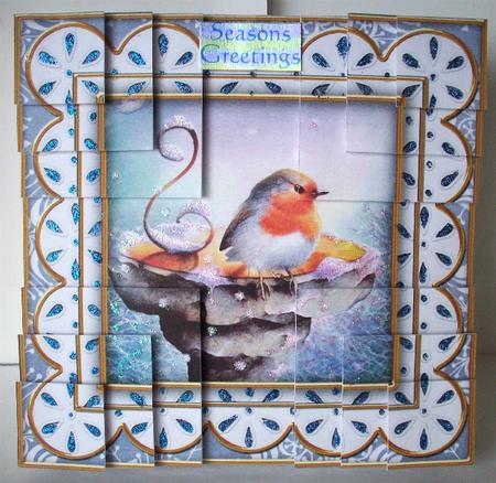 Blue Robin Flake Anglaise 5in All 4 Corner Stacker by Ruth Murphy
