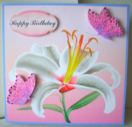 Day Lily with Butterflies 2 by Ruth Murphy