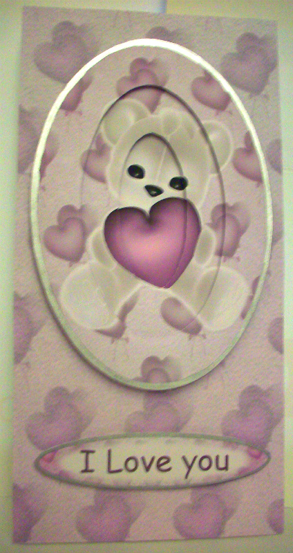 Purple Love Bear Inverted Pyramid by Ruth Murphy