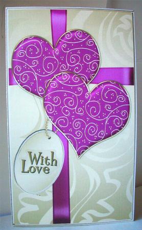 Elegant Romantic Hearts Lottery Wallet Card by Ruth Murphy