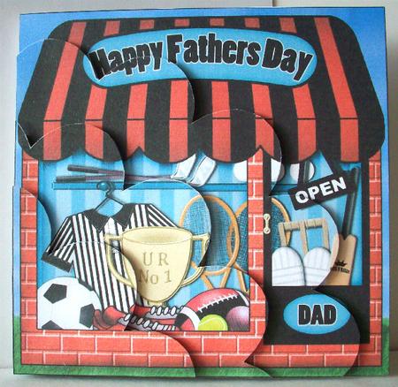 The Little Sports Shop Fathers Day Shell Edged Stacker by Ruth Murphy
