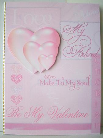 Be My Valentine Pink A4 by Ruth Murphy