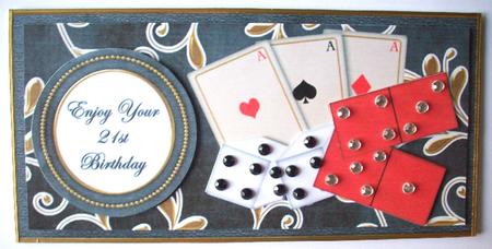 Black Games 21st Birthday Dl Decoupage Topper by Ruth Murphy