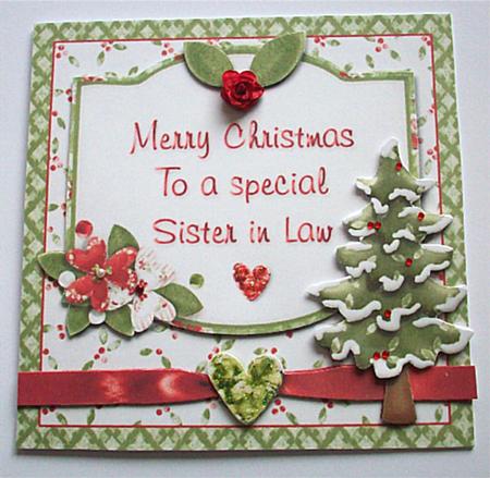 Merry Christmas to a Special Sister in Law Card Front by Ruth Murphy