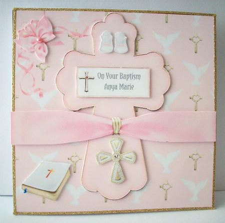 Girl Christening Bible and Cross by Ruth Murphy