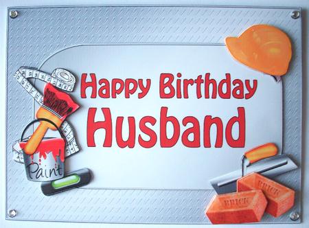 5x7 Handyman Tools Birthday Husband Scallop Corner by Ruth Murphy