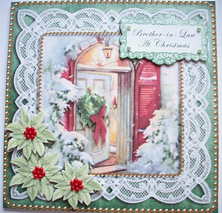 Christmas Door Brother in Law Christmas 8in Sentiment Topper by Ruth Murphy