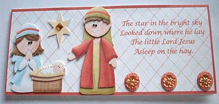 Baby Jesus Hymm Large Dl Card by Ruth Murphy