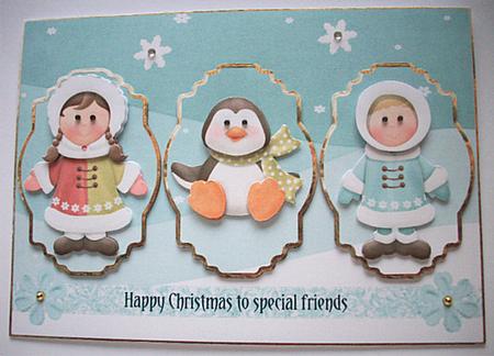 Eskimo Family Panel Card and Toppers by Ruth Murphy