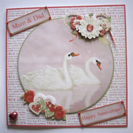 Love & Romance Anniversary Swan Mini Kit & Decoupage by Ruth Murphy