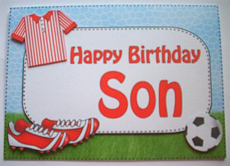 5x7 Birthday Son Football 3D Step by Step Decoupage by Ruth Murphy