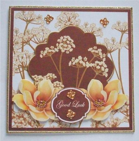 Sunrise Magnolia Good Luck 7in Time Flower Deco Topper by Ruth Murphy