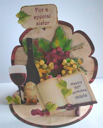 Giant Easel Tableau 3D Card Kit - a Vintage Year by Ruth Murphy