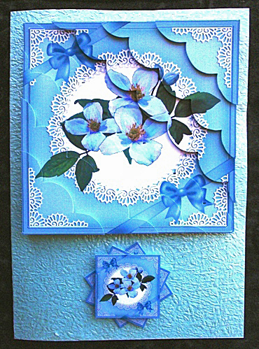 8 x 8 Clematis and Lace Kit with Scalloped Corners by Ruth Taylor