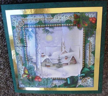 Winter Pub Holly 5inch 3D Paper Weaving Sheet by Ruth Taylor