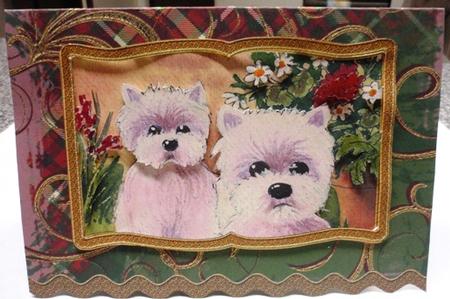 Beautiful Westies Wavy Edge Book Card by Ruth Taylor