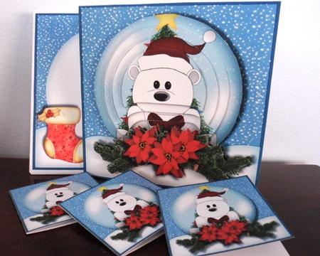 Snowglobe Cuties Card Kit - Polar Bear Cutie by Ruth Taylor