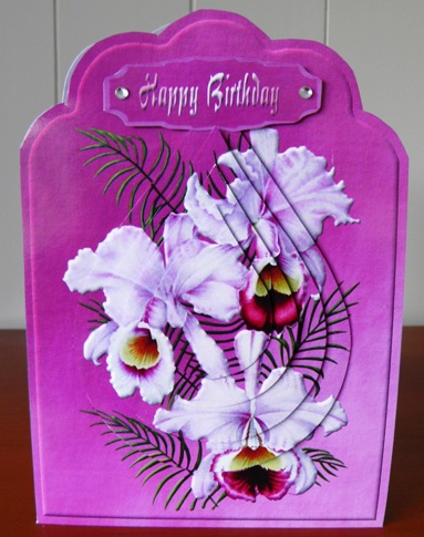 Orchid Fancy Top with Teardrop Pyramage by Ruth Taylor