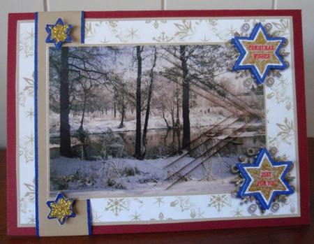 Snowy Lake Scene Pyramid by Ruth Taylor
