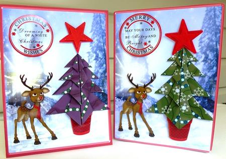 Origami Christmas Tree Card Kit - Rudolph by Ruth Taylor