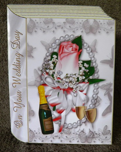 On Your Wedding Day Pink Rose Corsage with Champagne Book by Ruth Taylor