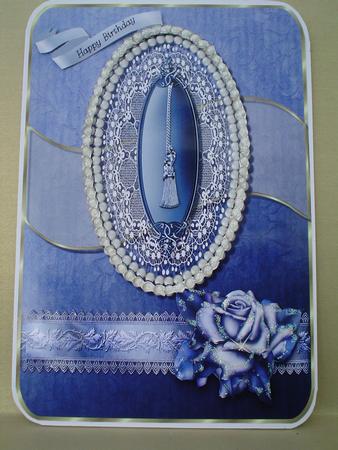 Elegance in Blue - 2 Card Toppers by Ruth Walters