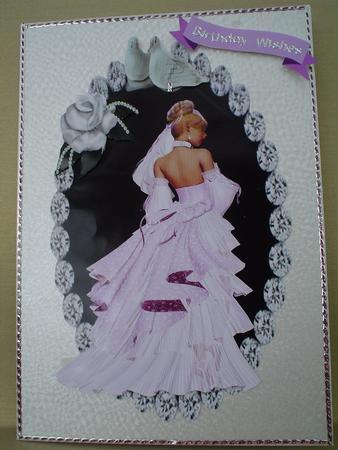 Elegant Lady in Pink Gown & Diamond Frame by Ruth Walters