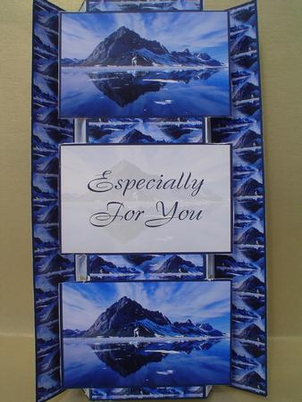 Beautiful Mountain Scene 3 Panel Fold Back by Ruth Walters
