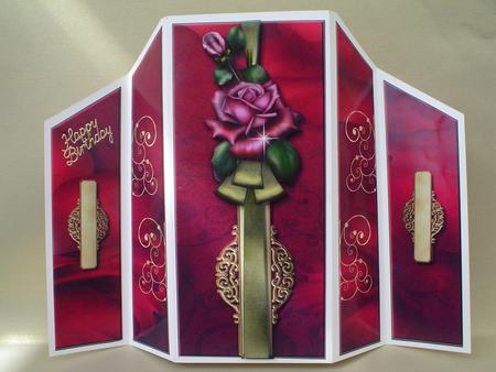 Red Rose Theatre Fold Card by Ruth Walters