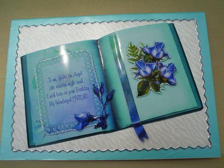 My Angel Friend Booksheet - Topper with Decoupage by Ruth Walters