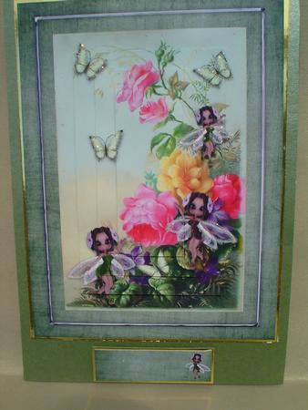 Roses Fairies and Butterflies Pyramage by Ruth Walters