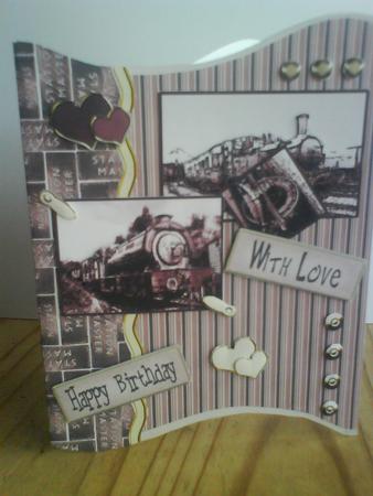 Trains Kit in Sepia with Step by Step Decoupage by Ruth Walters