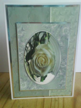 Oval White Rose Kit by Ruth Walters