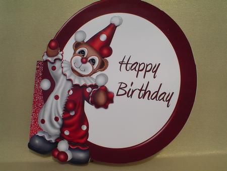 Clown Shaped Quick Card with Ages by Ruth Walters