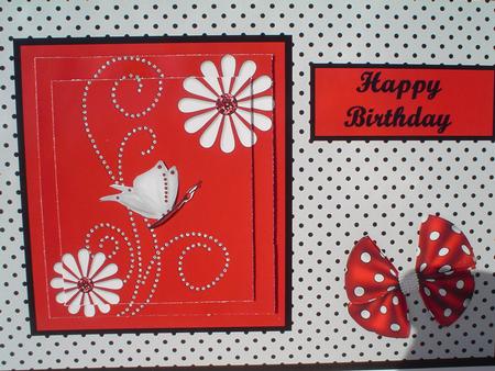 Black & White Polka Dot Pyramid Card by Ruth Walters