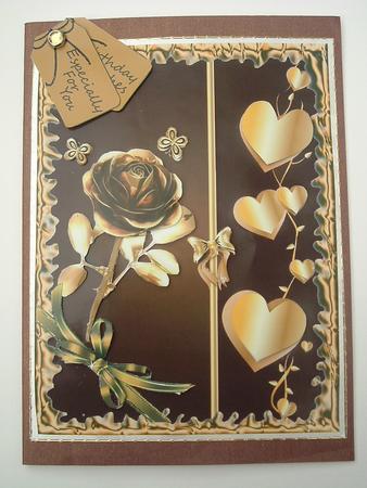 Golden Rose, Hearts & Butterflies by Ruth Walters