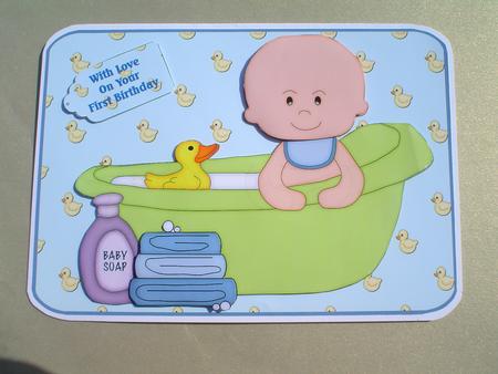 Baby Boy in Bath by Ruth Walters