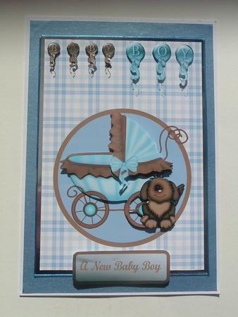 Modern New Baby Boy Card by Ruth Walters
