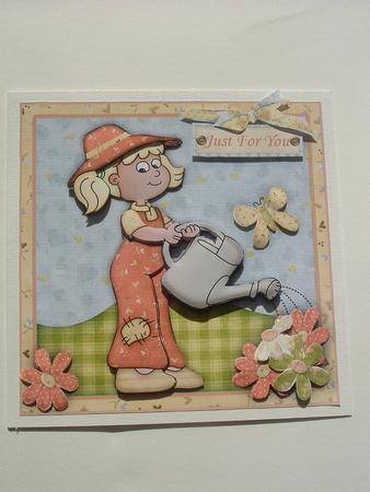 Watering the Garden Topper and Decoupage by Ruth Walters