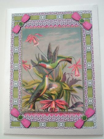 Beautiful Birds Lace Eyelet A4 Picture Sheet by Ruth Walters