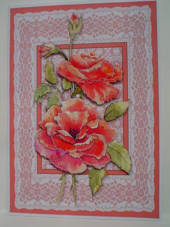 Roses Card Front by Ruth Walters