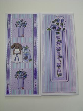 Pocket Puppy & Pansy Bookmark by Ruth Walters