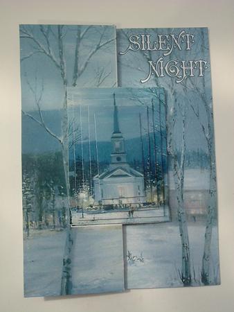 Silent Night Winter Scene - Foldback Card by Ruth Walters