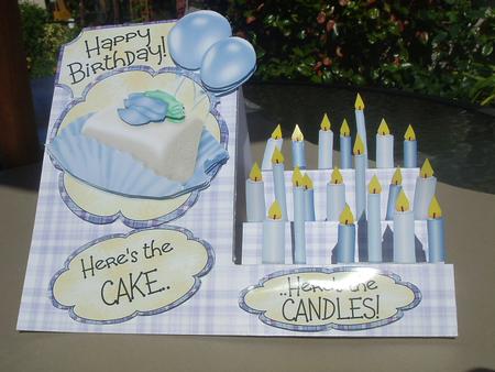 Cake and Candles Stepper Card Sheet 1 by Ruth Walters