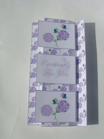 Sweet Little Butterflies & Purple Flowers 3 Panel Fold Back by Ruth Walters