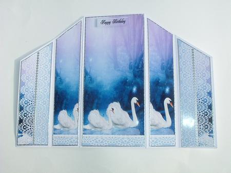 Charmed Woodland with Swans by Ruth Walters